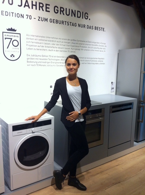 Fair hostess for Grundig