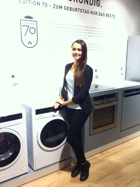 Fair hostess for Grundig